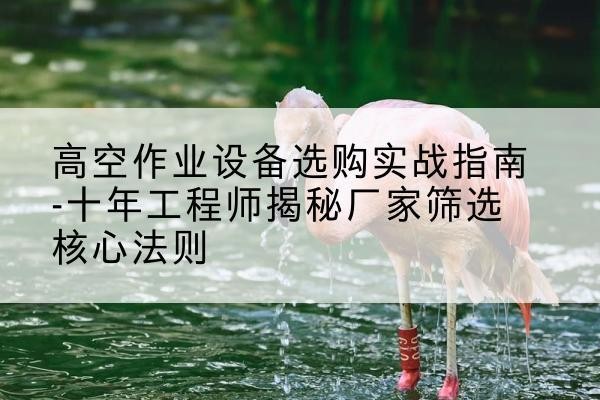 茌平剪叉式升降机厂家-高空作业设备选购实战指南-十年工程师揭秘厂家筛选核心法则