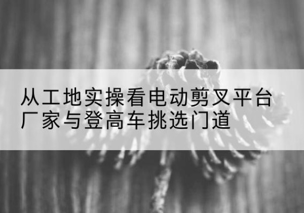茌平电动剪叉升降平台厂家-从工地实操看电动剪叉平台厂家与登高车挑选门道